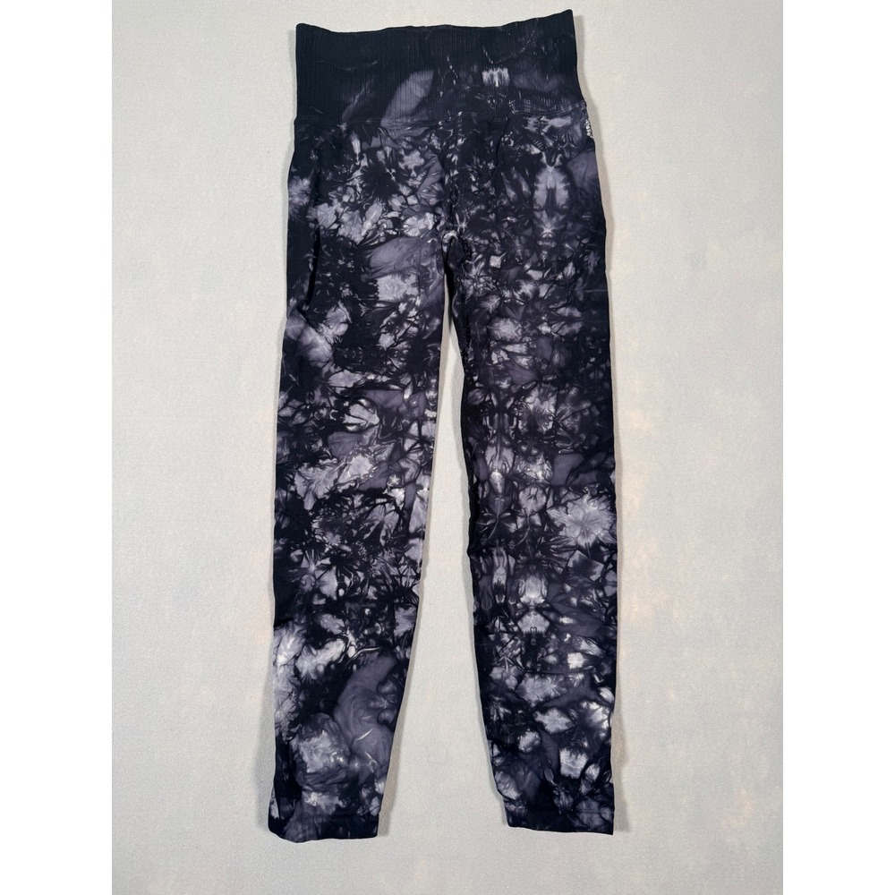 Free People Movement Good Karma Tie Dye Leggings Black White High Rise M/L